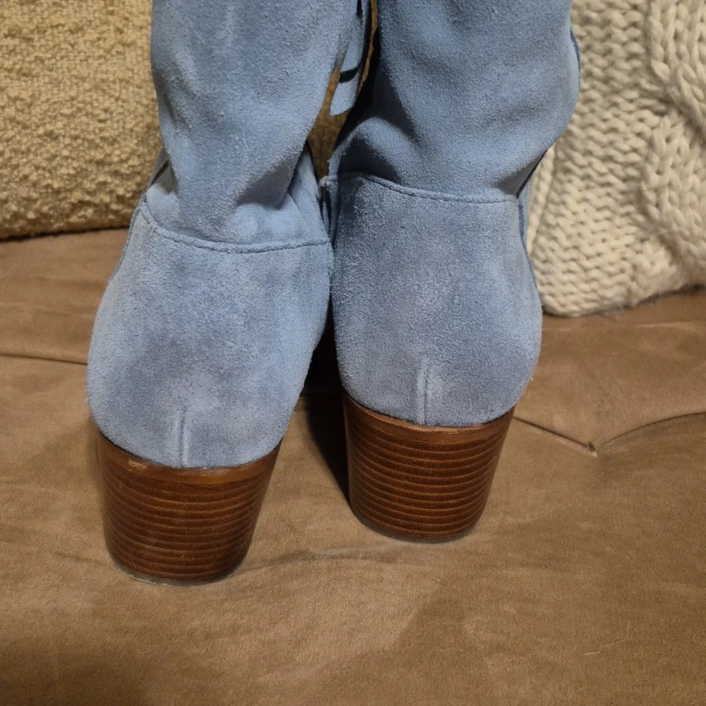 Sam Edelman Blue Suede Boots - Picture 5 of 7